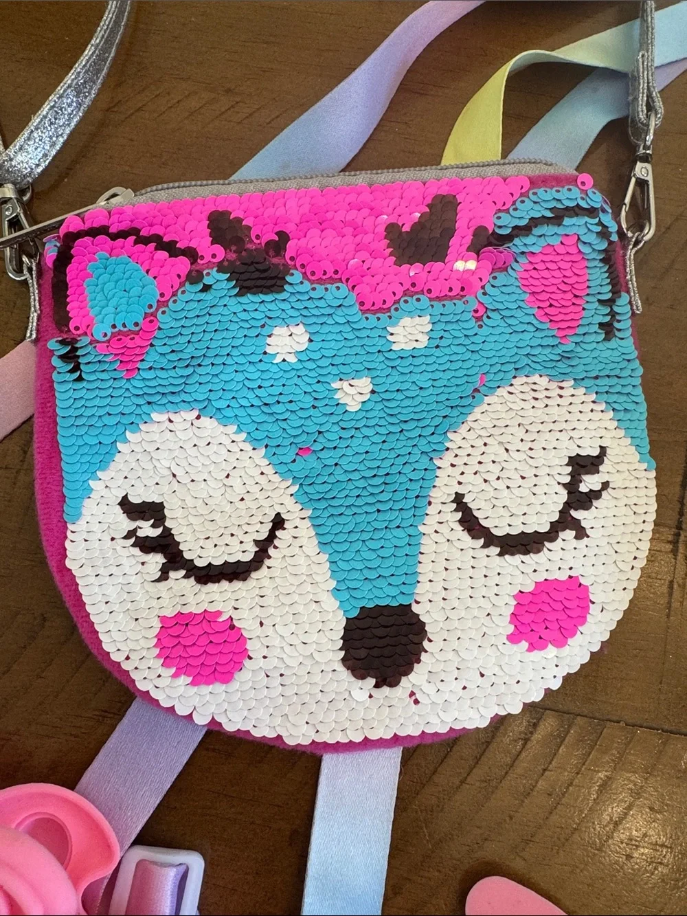 Kids Rainbow Pop-It Crossbody Bag - Pink Butterfly & Unicorn Styles